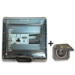 Legrand - Kit recharge pour véhicule électrique + Compteur énergie WIFI + Prise Green'up encastrée - Réf : 069885L-04-Précablé