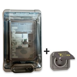 Legrand - Kit recharge pour véhicule électrique + Prise Green Up encastrée - Réf : 069885L-01-Précablé