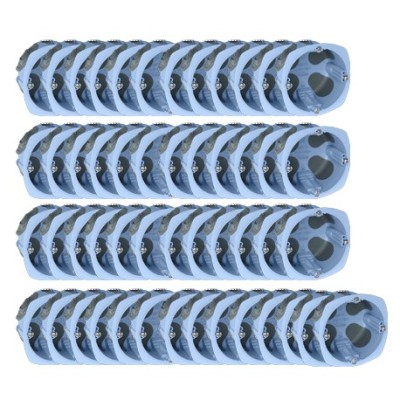 Eur'Ohm - 50 Boîtes d'encastrement - XL AIR'métic - 1 poste - prof. 40 mm - Réf : 52061(50)1