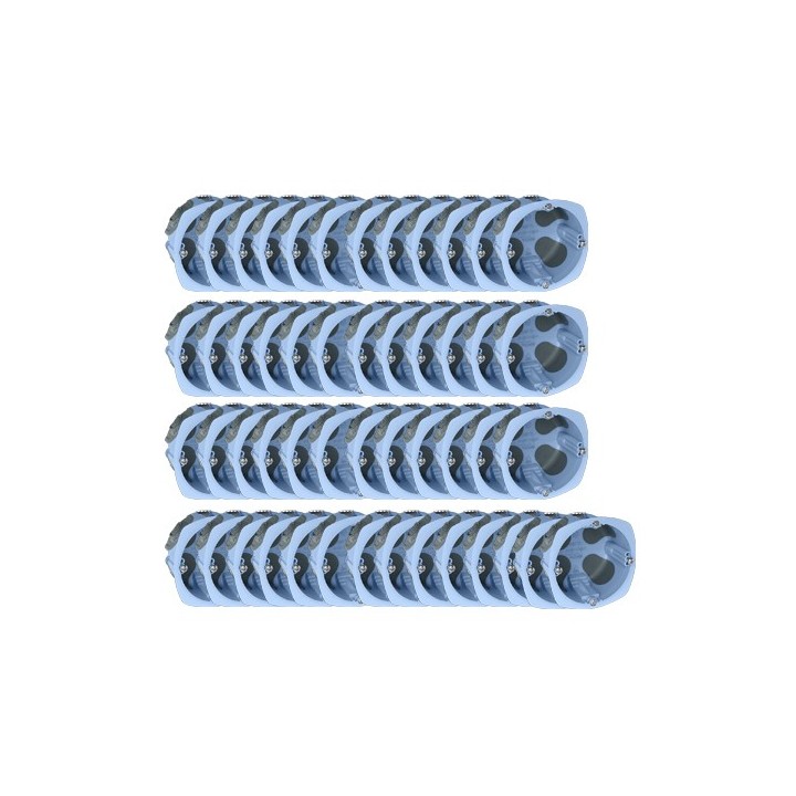 Eur'Ohm - 50 Boîtes d'encastrement - XL AIR'métic - 1 poste - prof. 40 mm - Réf : 52061(50)1