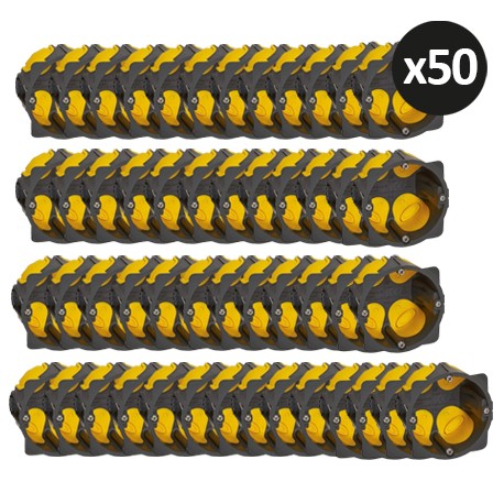 Legrand - 50 Boîtes d'encastrement - Eco Batibox - 1 poste - prof. 40 mm - Réf : 080021L(50)1