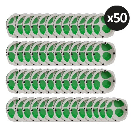 Schneider electric - 50 Boîtes d'encastrement - Multifix air - 1 poste - Ø67 - prof. 40 mm - Réf : IMT35001(50)1