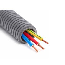 Qofil+ - Gaine électrique ICTA préfilée 3G2,5 mm² - R/B/VJ - Ø20 mm - Couronne de 100m - Réf : QOF2032501