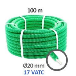 Qofil+ - Gaine électrique ICTA préfilée câble TV 17VATC D20 - Couronne de 100m - Réf : QOF20TV17V