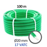 Qofil+ - Gaine électrique ICTA préfilée câble TV 17VATC D20 - Couronne de 100m - Réf : QOF20TV17V