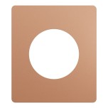 Schneider Odace - va-et-vient ou poussoir noir onyx - 10AX - avec plaque Architecte effet Cuivre - Réf : S940204-PAC