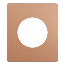 Schneider Odace - prise 2P+T affleurante noir onyx - bornes auto - 10AX - avec plaque Architecte effet Cuivre - Réf: S940052-PAC