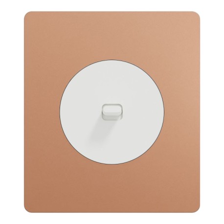 Schneider Odace - va-et-vient ou poussoir à levier avec plaque Architecte - effet Cuivre - Réf : S920203-PAC