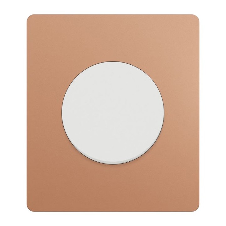 Schneider Odace - va-et-vient ou poussoir avec plaque Architecte - effet Cuivre - Réf : S920204-PAC