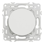 Schneider Odace - va-et-vient ou poussoir blanc craie avec plaque Architecte - effet Cuivre - Réf : S920204-PAC