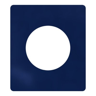 Schneider Odace - va-et-vient ou poussoir blanc craie à levier avec plaque Architecte Bleu émaillé - Réf : S920203-PABE