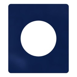 Schneider Odace - va-et-vient ou poussoir blanc craie avec plaque Architecte Bleu émaillé - Réf : S920204-PABE