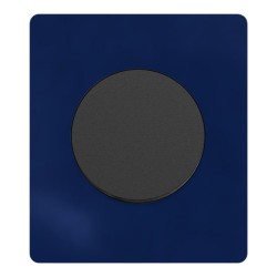 Schneider Odace - va-et-vient ou poussoir noir onyx avec plaque Architecte Bleu émaillé - Réf : S940204-PABE