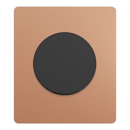 Schneider Odace - va-et-vient ou poussoir noir onyx - 10AX - avec plaque Architecte effet Cuivre - Réf : S940204-PAC