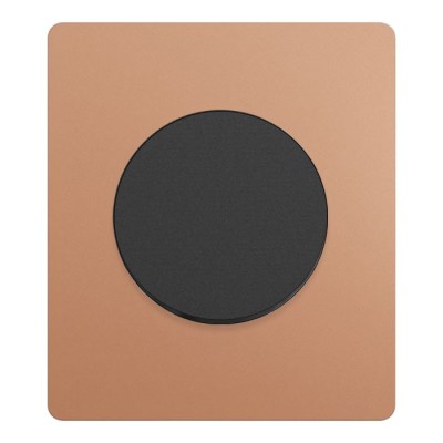 Schneider Odace - va-et-vient ou poussoir noir onyx - 10AX - avec plaque Architecte effet Cuivre - Réf : S940204-PAC