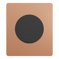Schneider Odace - va-et-vient ou poussoir noir onyx - 10AX - avec plaque Architecte effet Cuivre - Réf : S940204-PAC