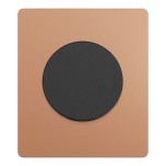 Schneider Odace - va-et-vient ou poussoir noir onyx - 10AX - avec plaque Architecte effet Cuivre - Réf : S940204-PAC