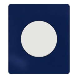 Schneider Odace - va-et-vient ou poussoir blanc craie avec plaque Architecte Bleu émaillé - Réf : S920204-PABE