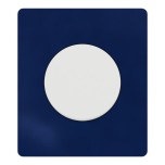 Schneider Odace - va-et-vient ou poussoir blanc craie avec plaque Architecte Bleu émaillé - Réf : S920204-PABE