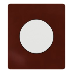 Schneider Odace - va-et-vient ou poussoir blanc craie avec plaque Architecte Sienne émaillé - Réf : S920204-PAS