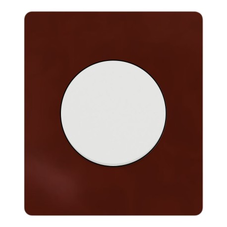 Schneider Odace - va-et-vient ou poussoir blanc craie avec plaque Architecte Sienne émaillé - Réf : S920204-PAS