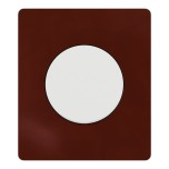 Schneider Odace - va-et-vient ou poussoir blanc craie avec plaque Architecte Sienne émaillé - Réf : S920204-PAS