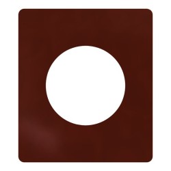 Schneider Odace - prise 2P+T affleurante blanc craie - bornes auto - avec plaque Architecte Sienne émaillé - Réf : S920052-PAS