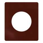 Schneider Odace - prise 2P+T affleurante blanc craie - bornes auto - avec plaque Architecte Sienne émaillé - Réf : S920052-PAS