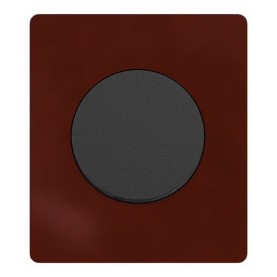 Schneider Odace - va-et-vient ou poussoir noir onyx avec plaque Architecte Sienne émaillé - Réf : S940204-PAS