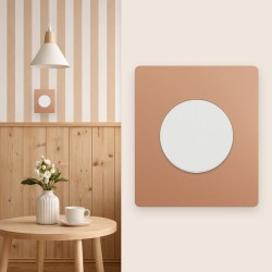 Schneider Odace - va-et-vient ou poussoir blanc craie avec plaque Architecte - effet Cuivre - Réf : S920204-PAC