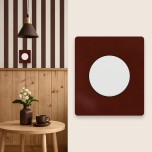 Schneider Odace - va-et-vient ou poussoir blanc craie avec plaque Architecte Sienne émaillé - Réf : S920204-PAS