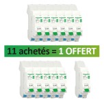Schneider - Resi9 XE - Lot de 12 disjoncteurs modulaires - 1P+N - 20A - courbe C - embrochable - 1 OFFERT - Réf : R9EFC620(12)
