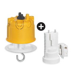 Legrand - Kit Boîte luminaire Batibox - cloison sèche - pour point de centre + douille et fiche DCL - Réf : 089334