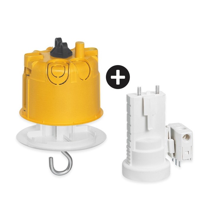 Legrand - Kit Boîte luminaire Batibox - cloison sèche - pour point de centre + douille et fiche DCL - Réf : 089334