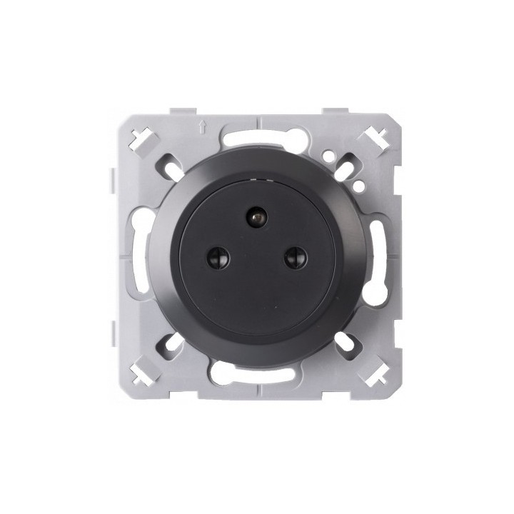 Ohmtec - EPURE - Prise 2P+T 16A Affleurante Anthracite - Réf : 480721O