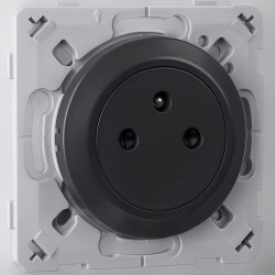 Ohmtec - EPURE - Prise 2P+T 16A Affleurante Anthracite - Réf : 480721O