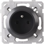 Ohmtec - EPURE - Prise 2P+T 16A - Anthracite - Réf : 480720O
