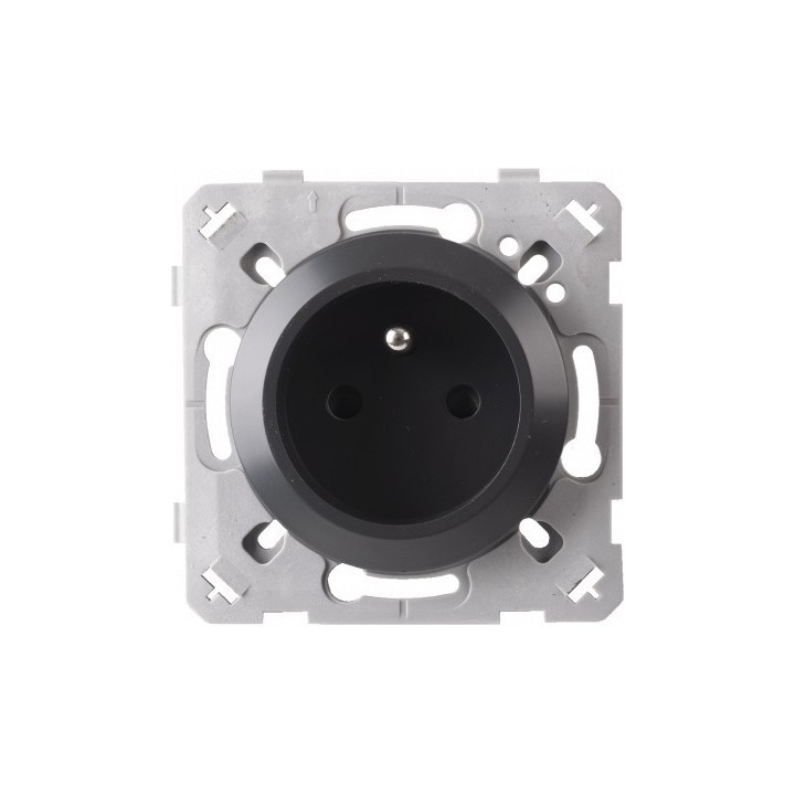 Ohmtec - EPURE - Prise 2P+T 16A - Anthracite - Réf : 480720O