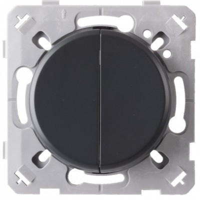 Ohmtec - EPURE - Interrupteur double va et vient - Anthracite- Réf : 480701O