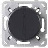 Ohmtec - EPURE - Interrupteur double va et vient - Anthracite- Réf : 480701O