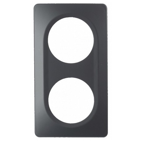 Ohmtec - EPURE - Plaque 2 postes - Anthracite - Réf : 480646O
