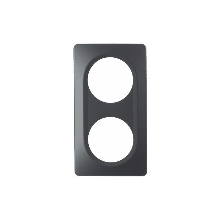 Ohmtec - EPURE - Plaque 2 postes - Anthracite - Réf : 480646O