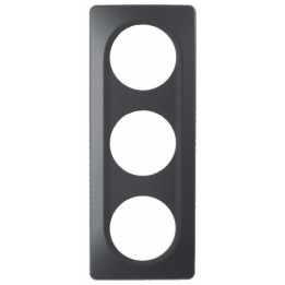 Ohmtec - EPURE - Plaque 3 postes - Anthracite - Réf : 480647O