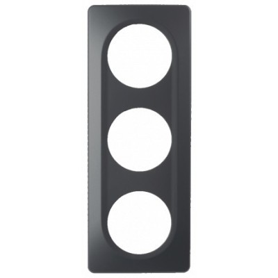 Ohmtec - EPURE - Plaque 3 postes - Anthracite - Réf : 480647O