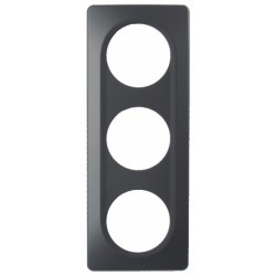 Ohmtec - EPURE - Plaque 3 postes - Anthracite - Réf : 480647O