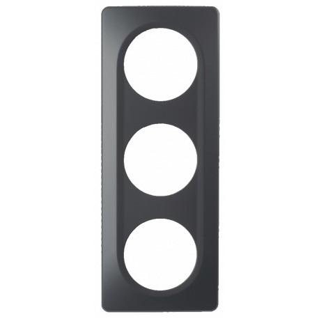 Ohmtec - EPURE - Plaque 3 postes - Anthracite - Réf : 480647O