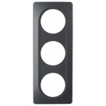 Ohmtec - EPURE - Plaque 3 postes - Anthracite - Réf : 480647O