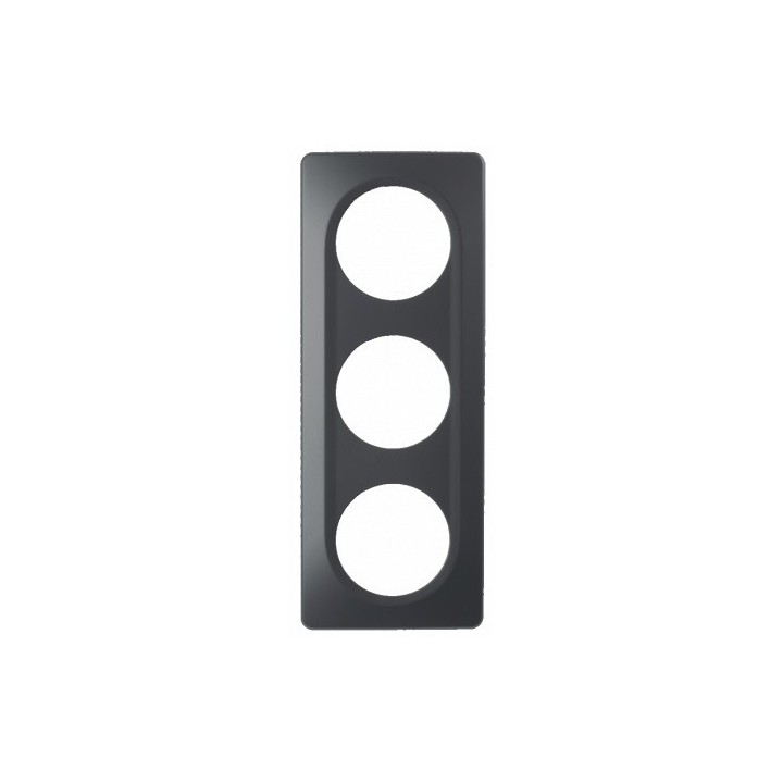 Ohmtec - EPURE - Plaque 3 postes - Anthracite - Réf : 480647O