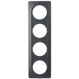 Ohmtec - EPURE - Plaque 4 postes - Anthracite - Réf : 480648O