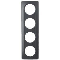 Ohmtec - EPURE - Plaque 4 postes - Anthracite - Réf : 480648O